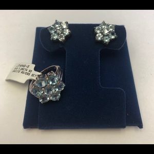 Apatite Ring/Earring Sterling Silver 7.28 CTW Sz 5